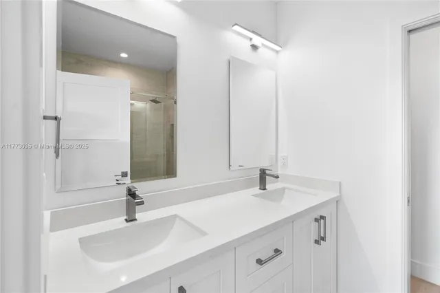 a view of a balcony with door