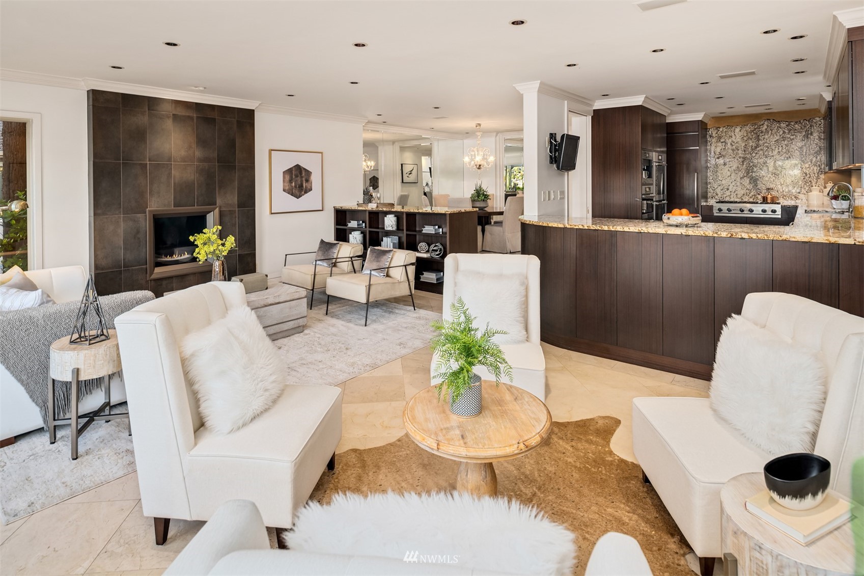 3768 West Commodore Way Seattle, WA 98199 - Photo 7 of 37 a living room with furniture and kitchen view