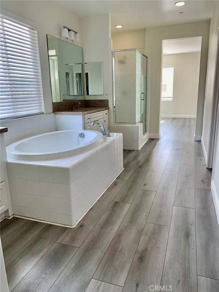 10828 Portofino Lane Riverside, CA 92503 - Photo 8 of 14 a spacious bathroom with a sink a mirror and shower