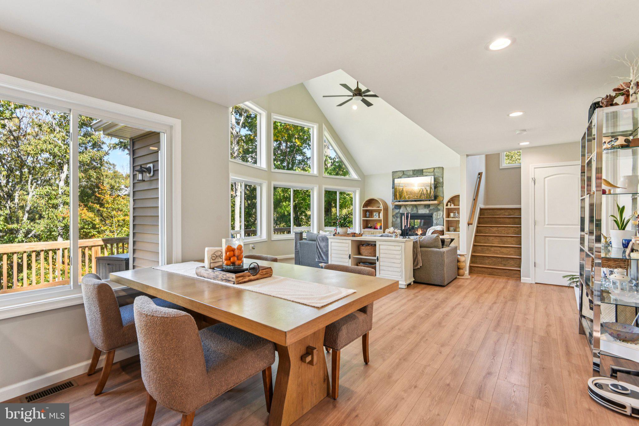 490 Black Twig Road Linden, VA 22642 - Photo 14 of 67 a view of a dining room with furniture window and wooden floor