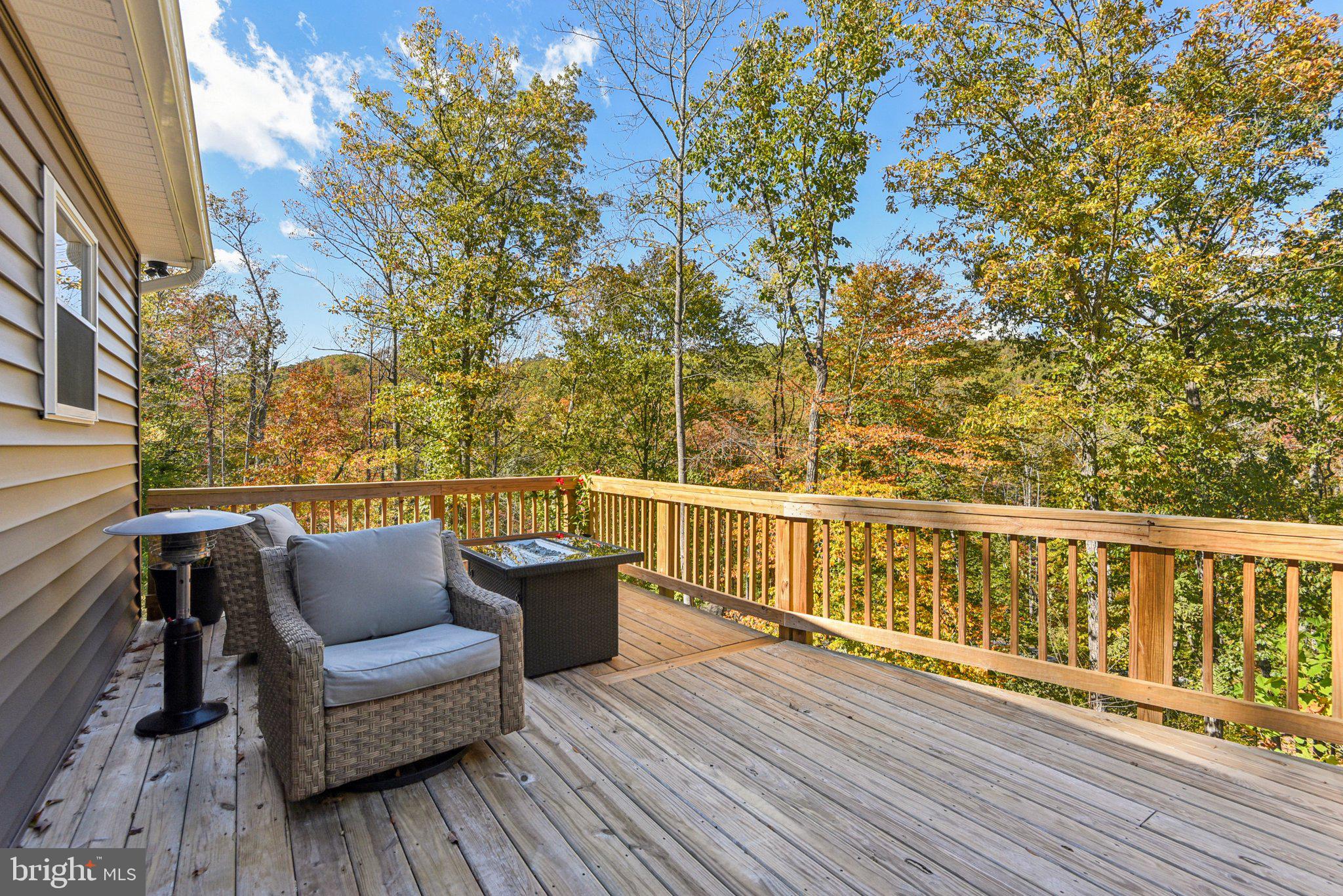 490 Black Twig Road Linden, VA 22642 - Photo 41 of 67 a balcony with wooden floor and furniture