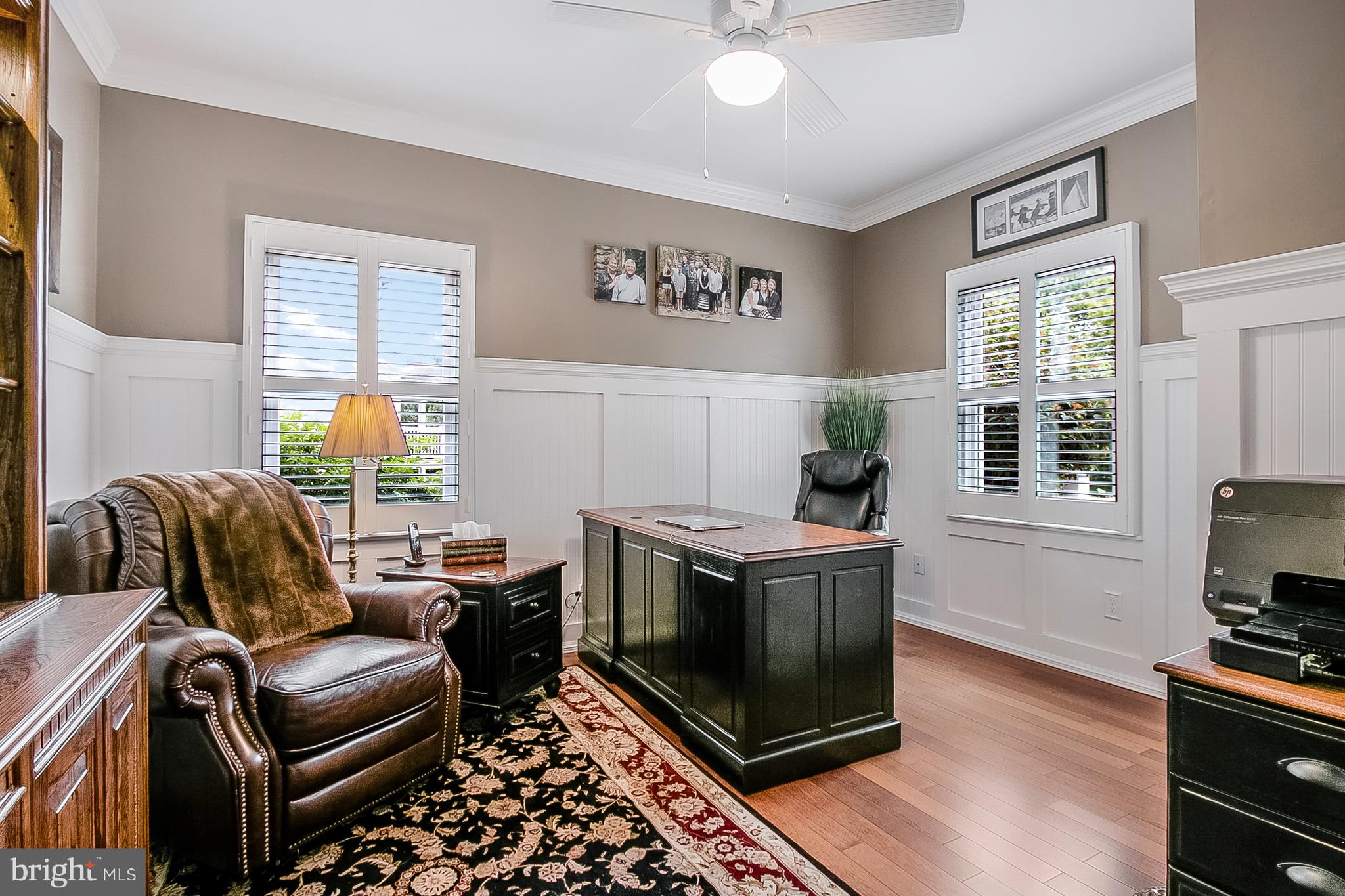 525 Ridgeview Drive Hockessin, DE 19707 - Photo 20 of 57 Spacious Study with Plantation Shutters &Hardwood