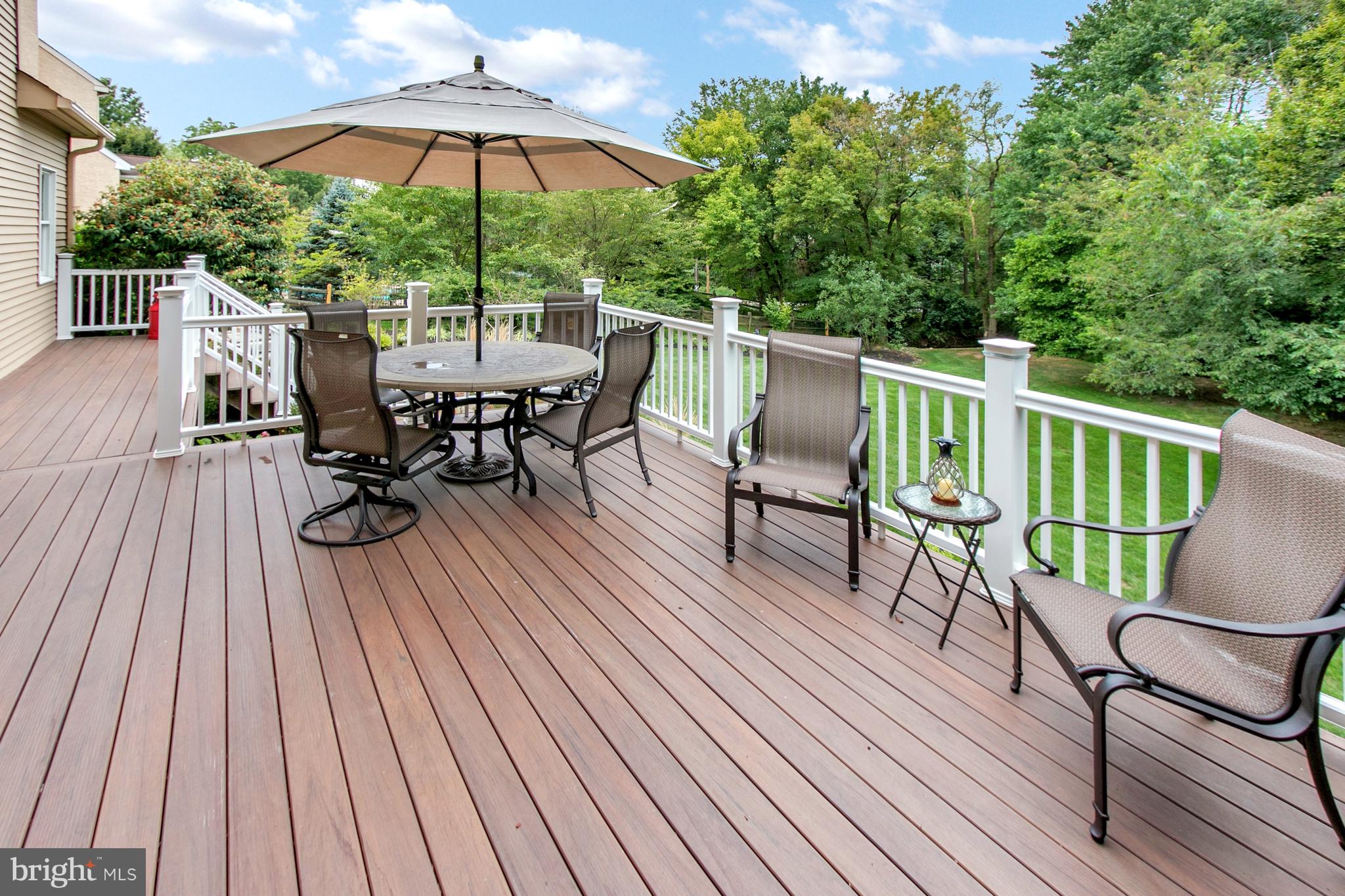 525 Ridgeview Drive Hockessin, DE 19707 - Photo 40 of 57 Spacious Deck w/ Lighted Posts...Stunning at Night