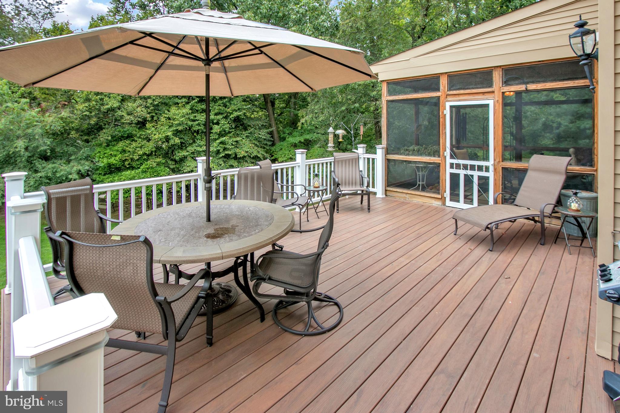 525 Ridgeview Drive Hockessin, DE 19707 - Photo 41 of 57 Beautiful Timber Tech Deck with Vinyl Railing