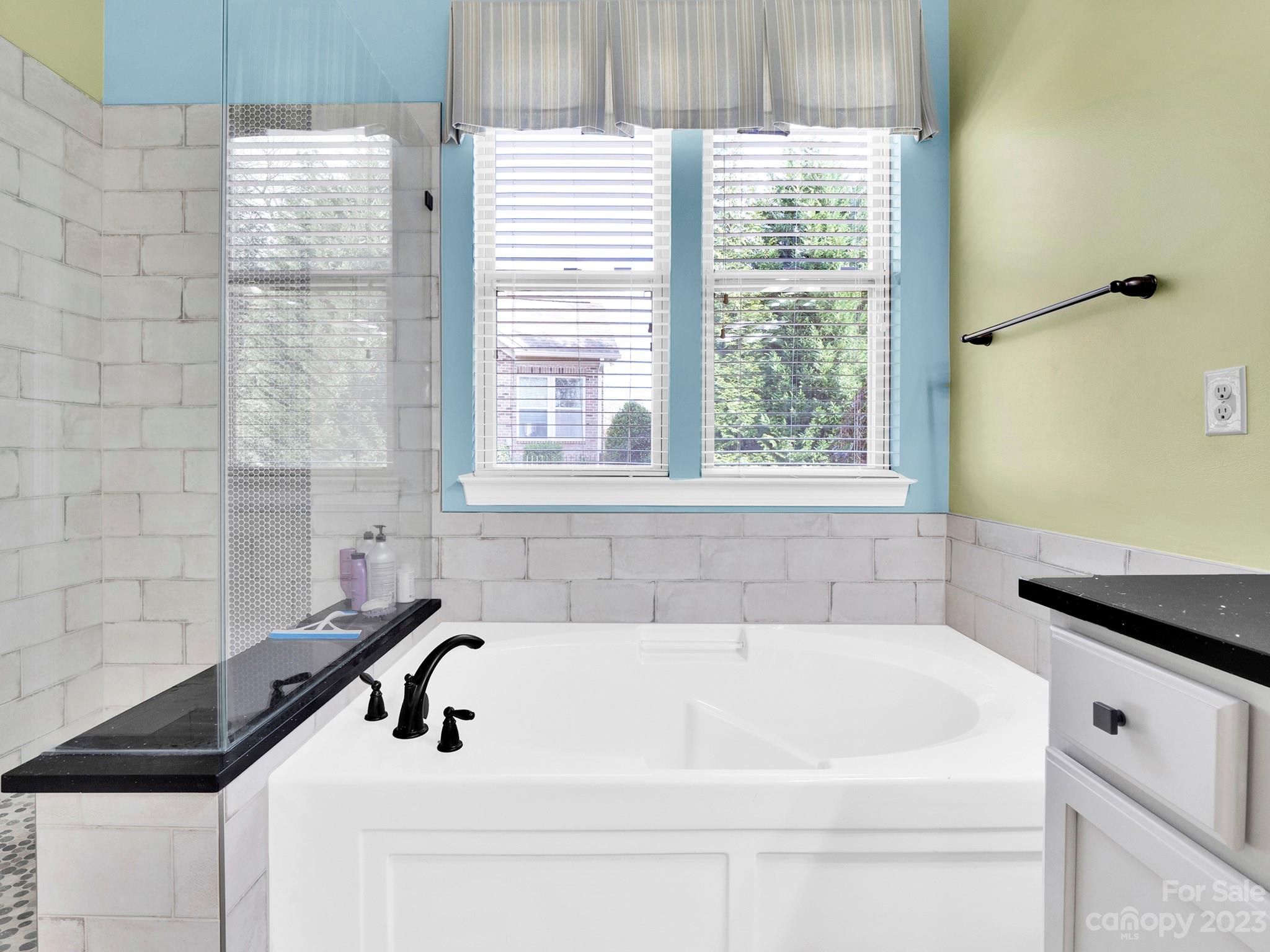 4226 Morris Park Drive, Unit 2 Mint Hill, NC 28227 - Photo 39 of 48 a white bath tub sitting in a bathroom next to a window