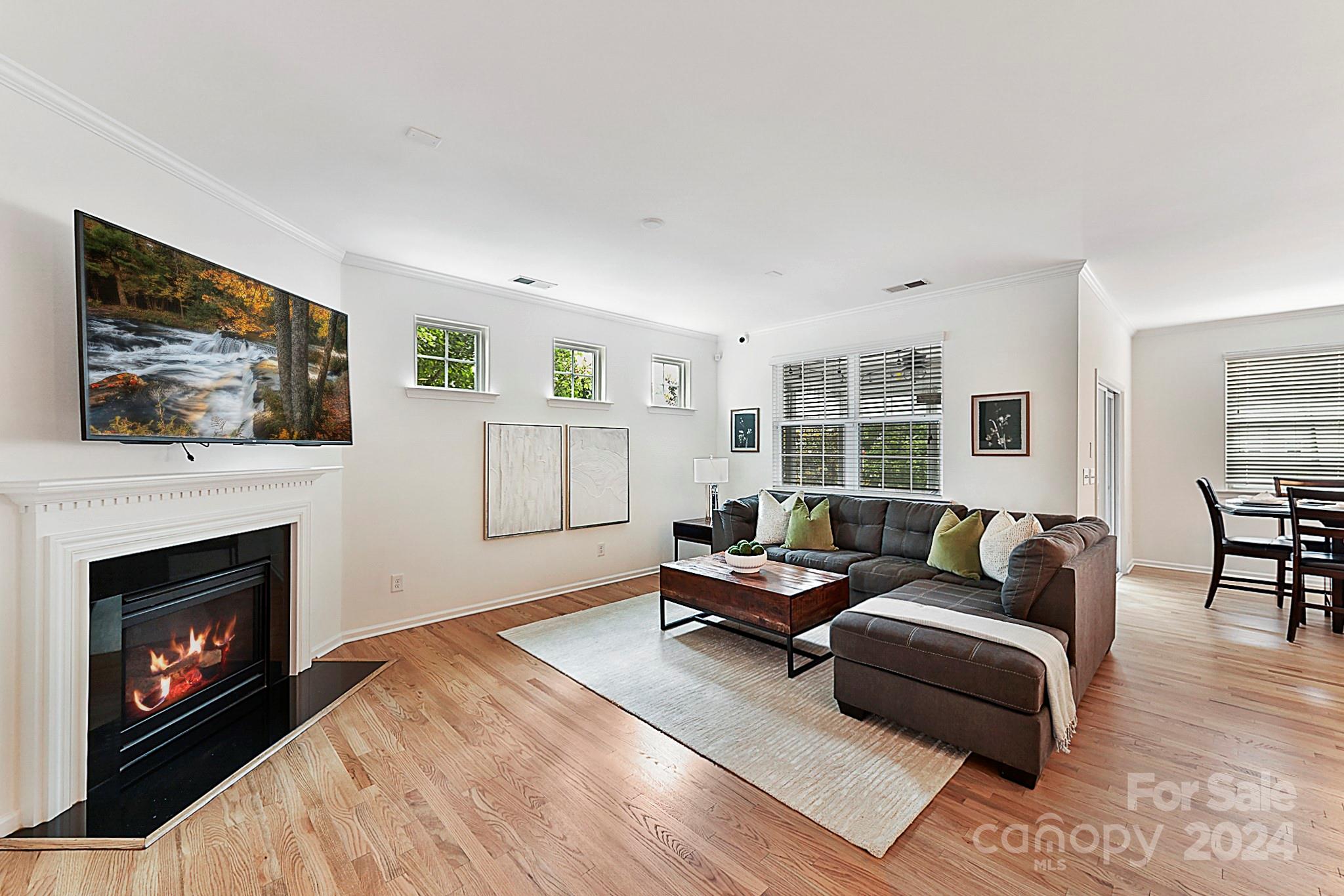 1201 Screech Owl Road Waxhaw, NC 28173 - Photo 16 of 43 a living room with furniture and a fireplace