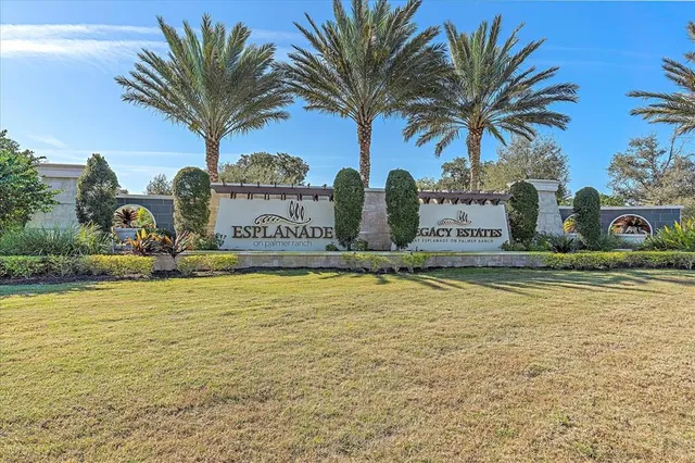 a house with palm trees in front of it