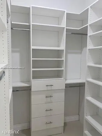 a close up view of a closet