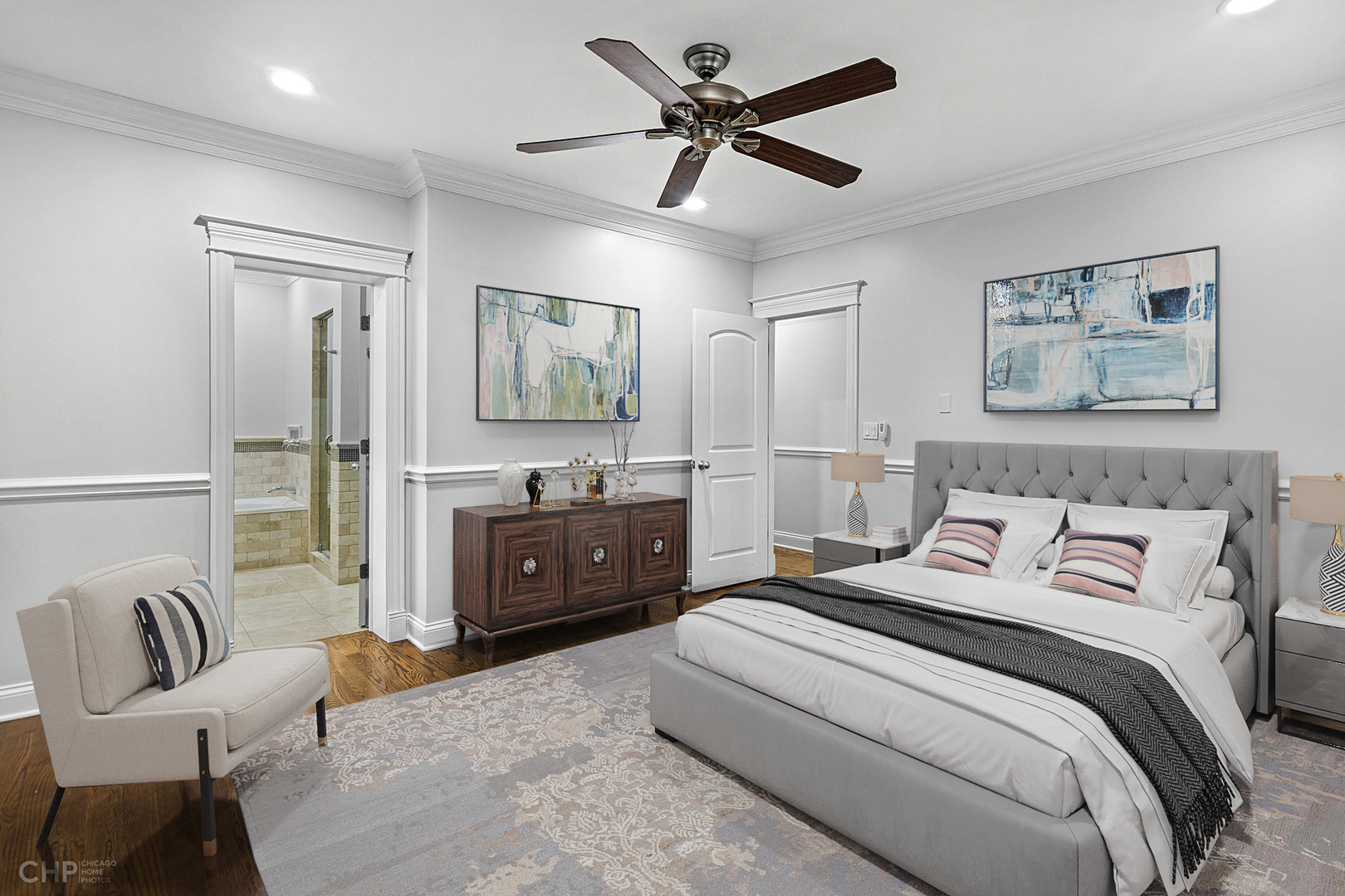 1049 West Monroe Street, Unit 1 Chicago, IL 60607 - Photo 11 of 22 a bedroom with a bed dresser and window