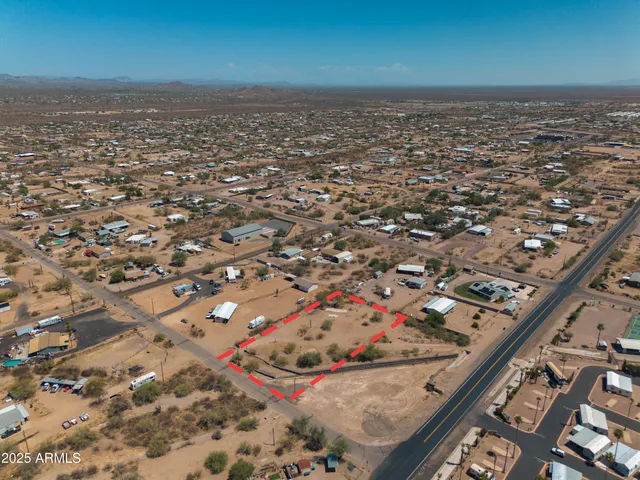 an aerial view of a city