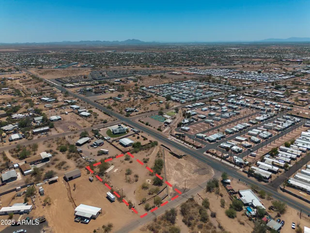 an aerial view of a city