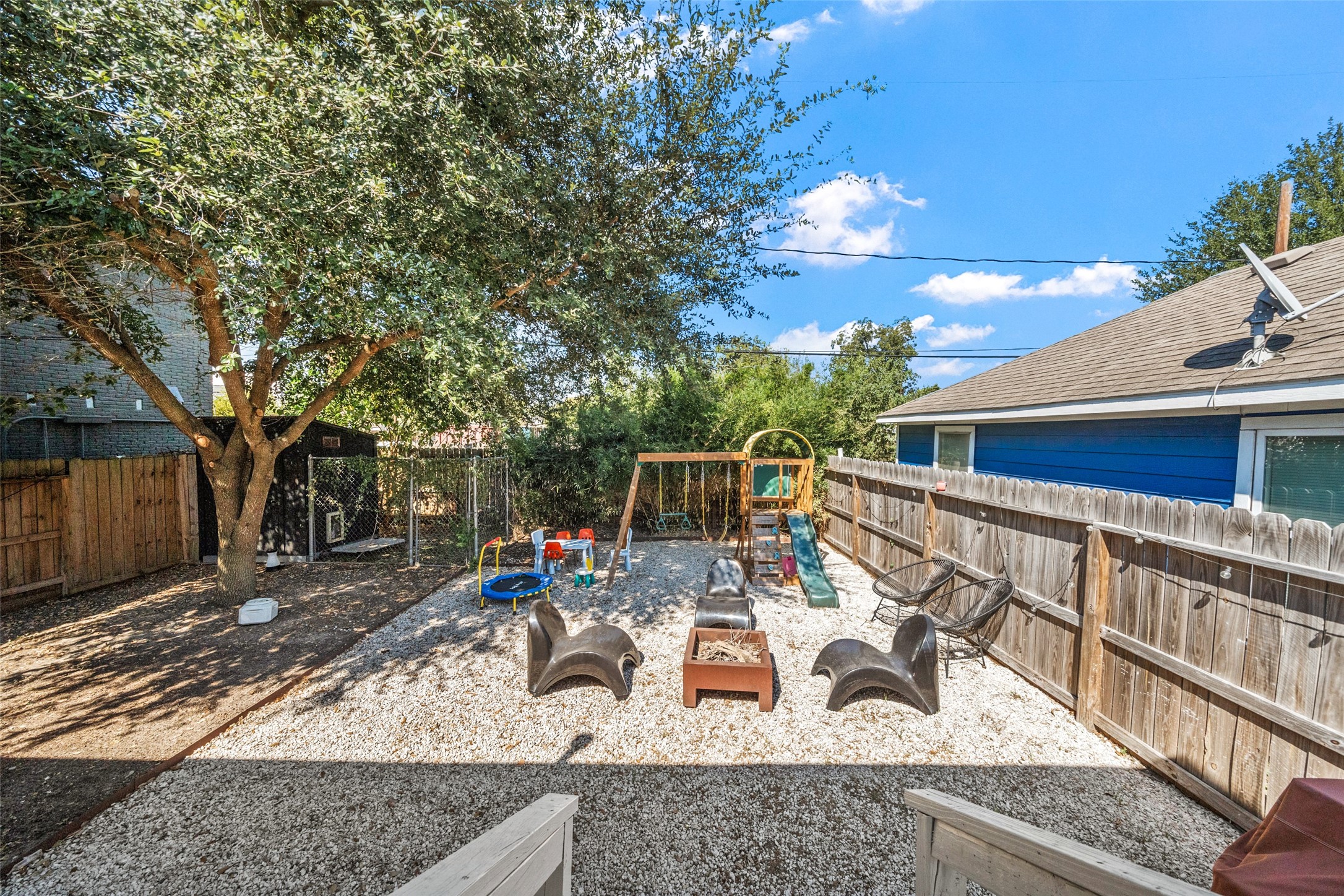 805 East 36th Street Houston, TX 77022 - Photo 22 of 28 a view of a roof deck with couches and wooden floor