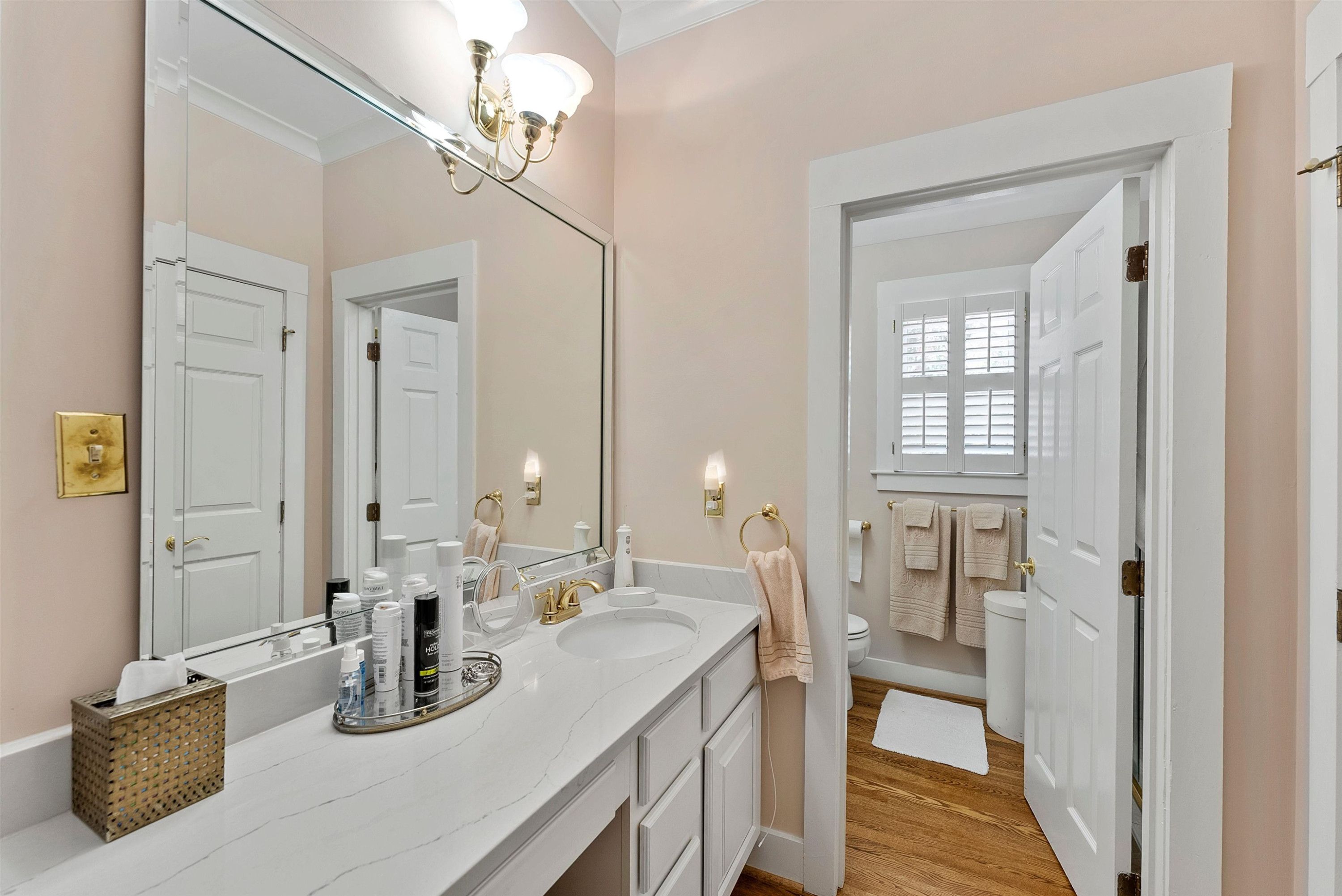 6007 Sentinel Drive Raleigh, NC 27609 - Photo 26 of 33 Master bath with separate vanity & sink area from shower Master vanity & bath