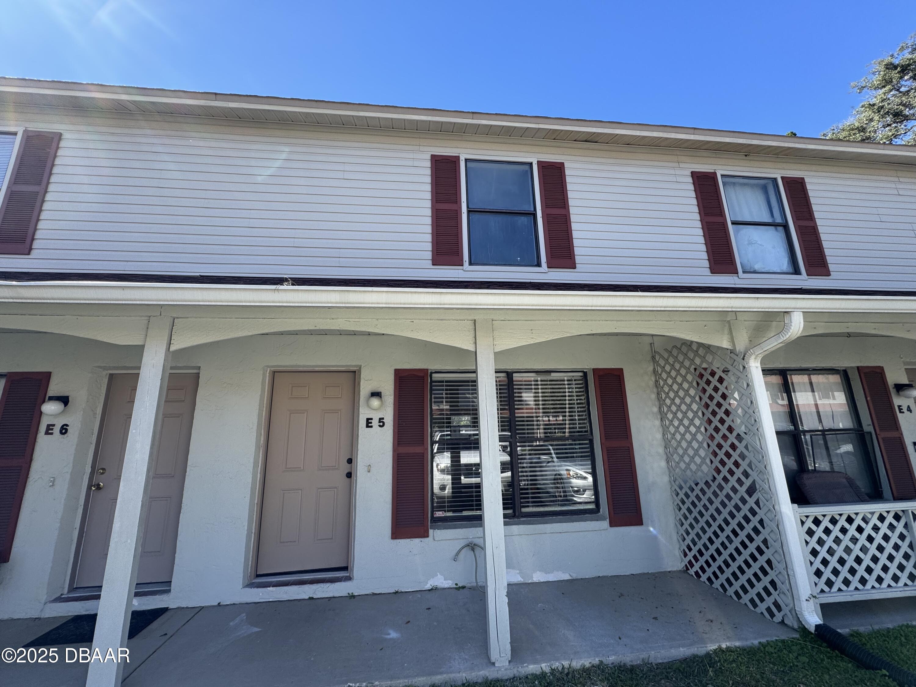 a front view of a house
