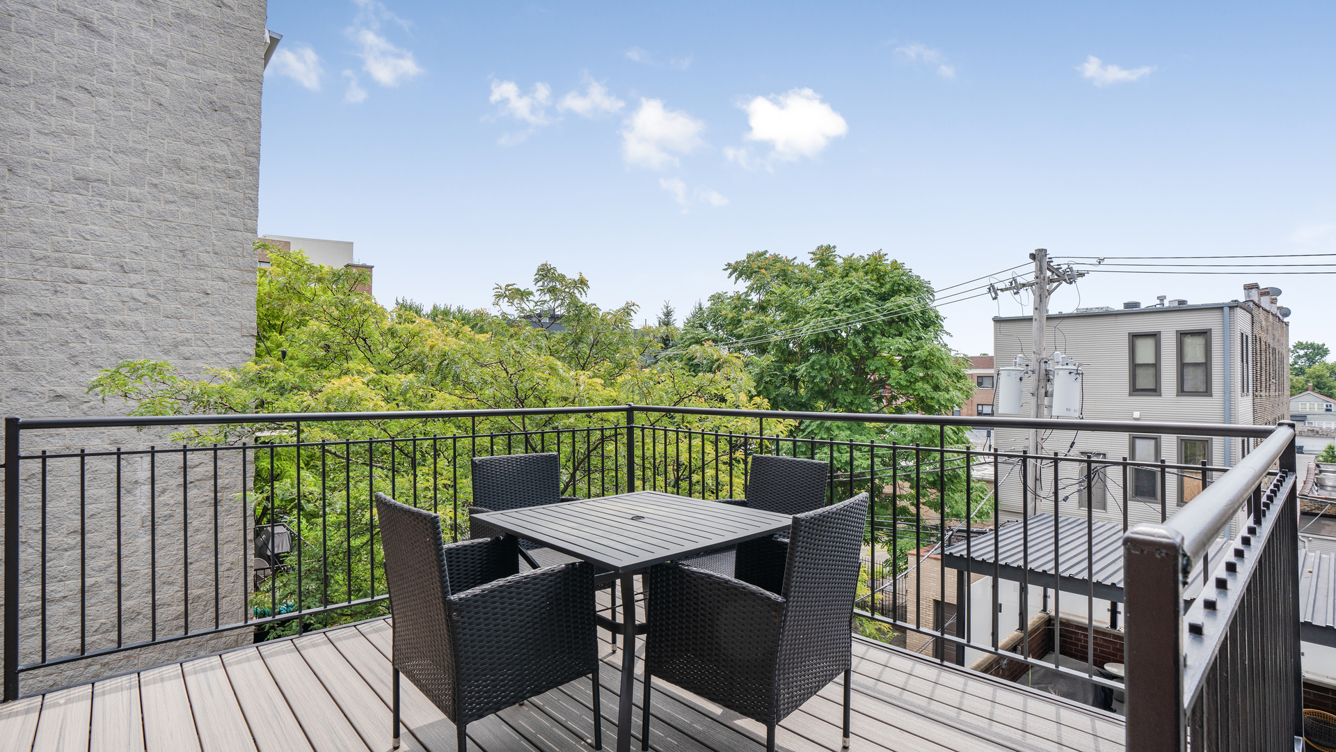 2133 West Rice Street, Unit 3 Chicago, IL 60622 - Photo 20 of 24 a view of a balcony with furniture