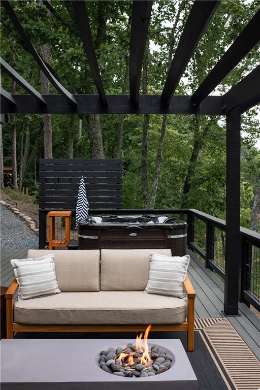 71 Geyser Court Ranger, GA 30734 - Photo 35 of 57 a view of a couches in the deck under a large tree