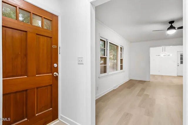 an empty room with a window