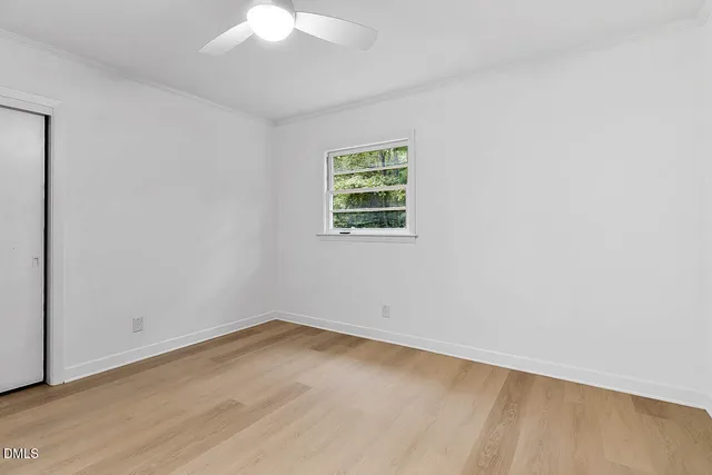 an empty room with a window