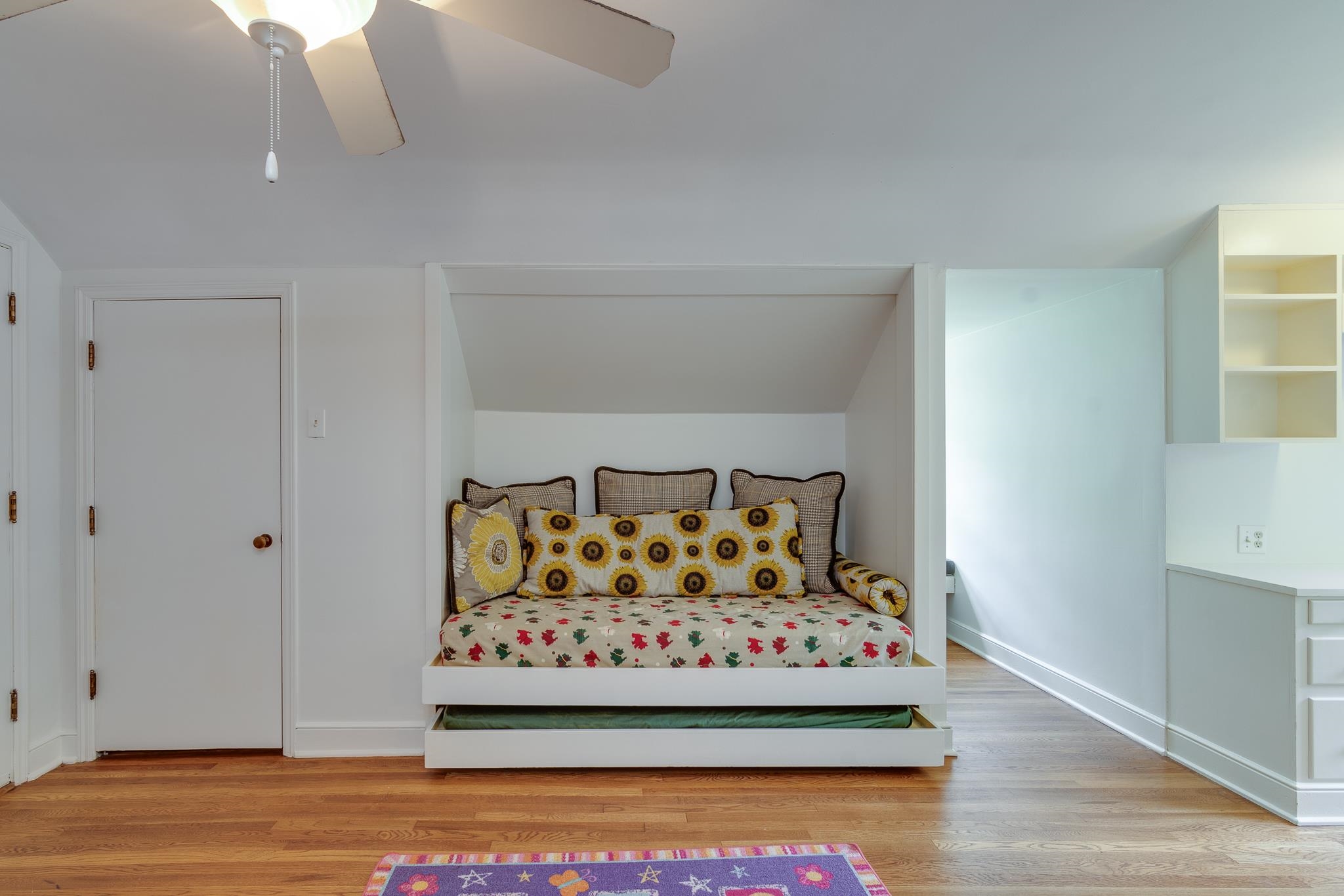 359 Roseland Place Memphis, TN 38111 - Photo 29 of 38 Bedroom with vaulted ceiling, hardwood / wood-style floors, and ceiling fan