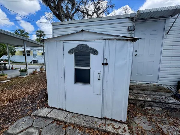 a view of a house with a door