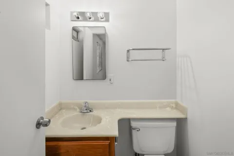 a bathroom with a sink and a toilet