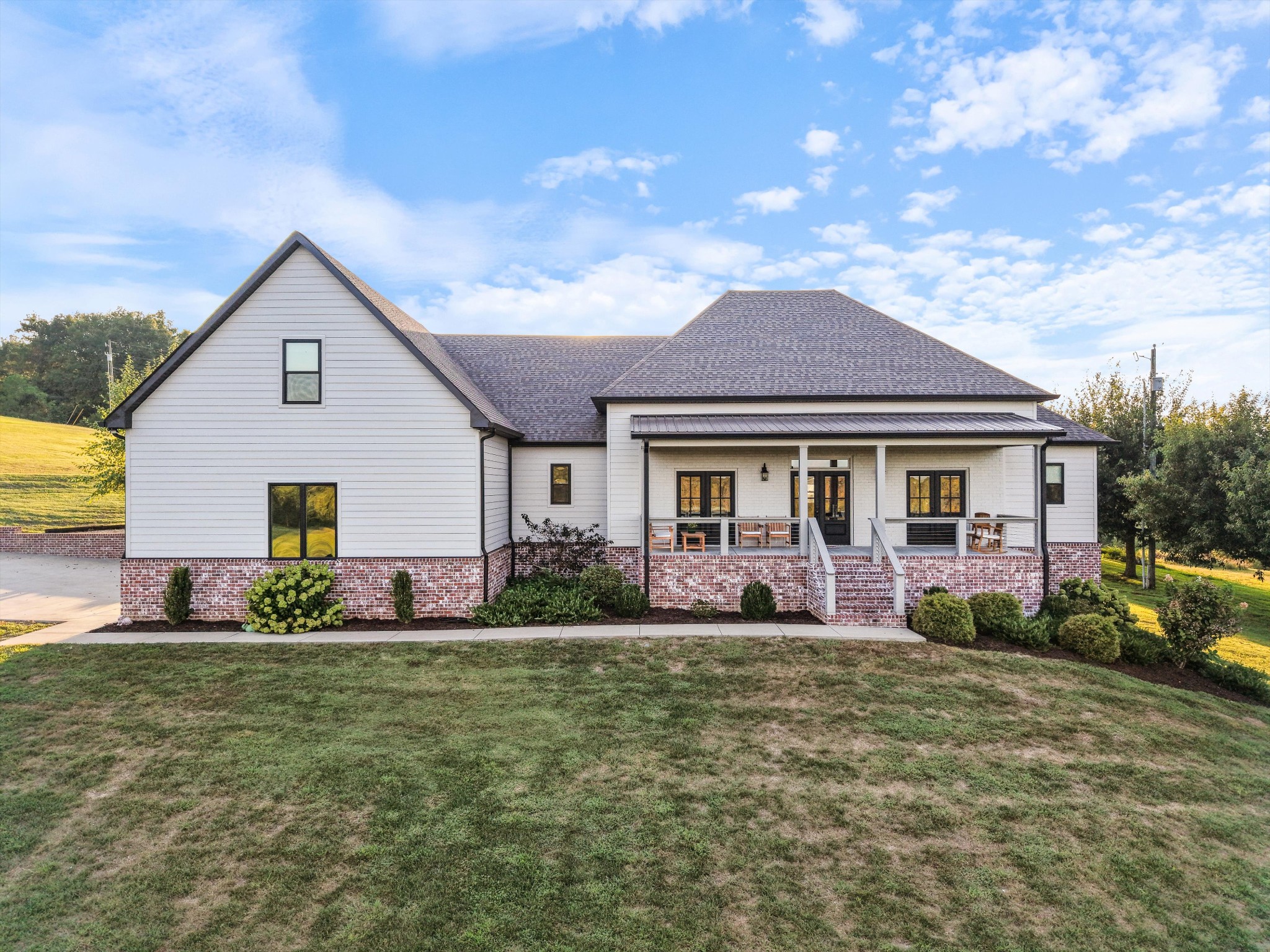 a front view of house with yard