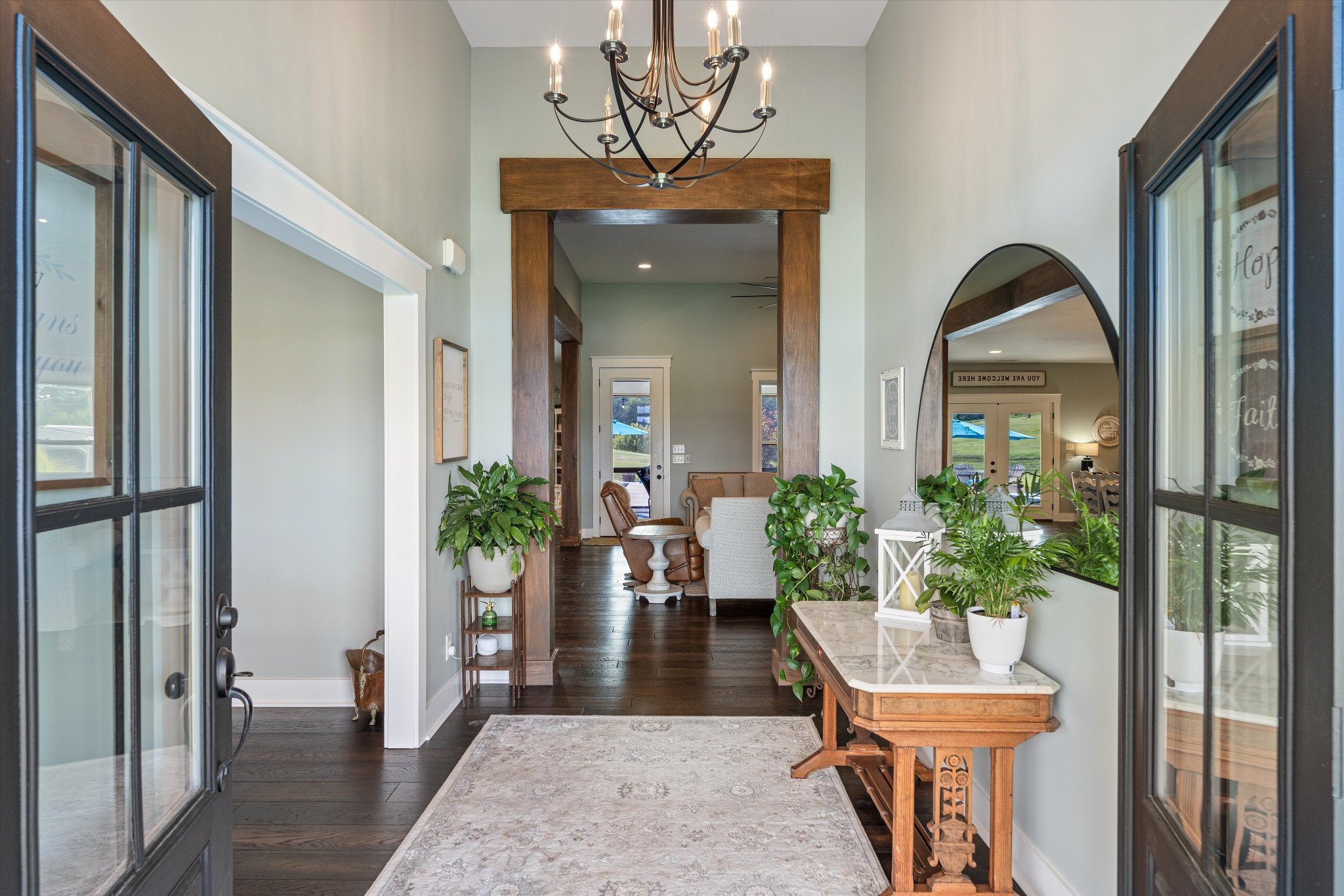 420 Fite Road Watertown, TN 37184 - Photo 22 of 76 a view of a hallway with wooden floor and a dining room
