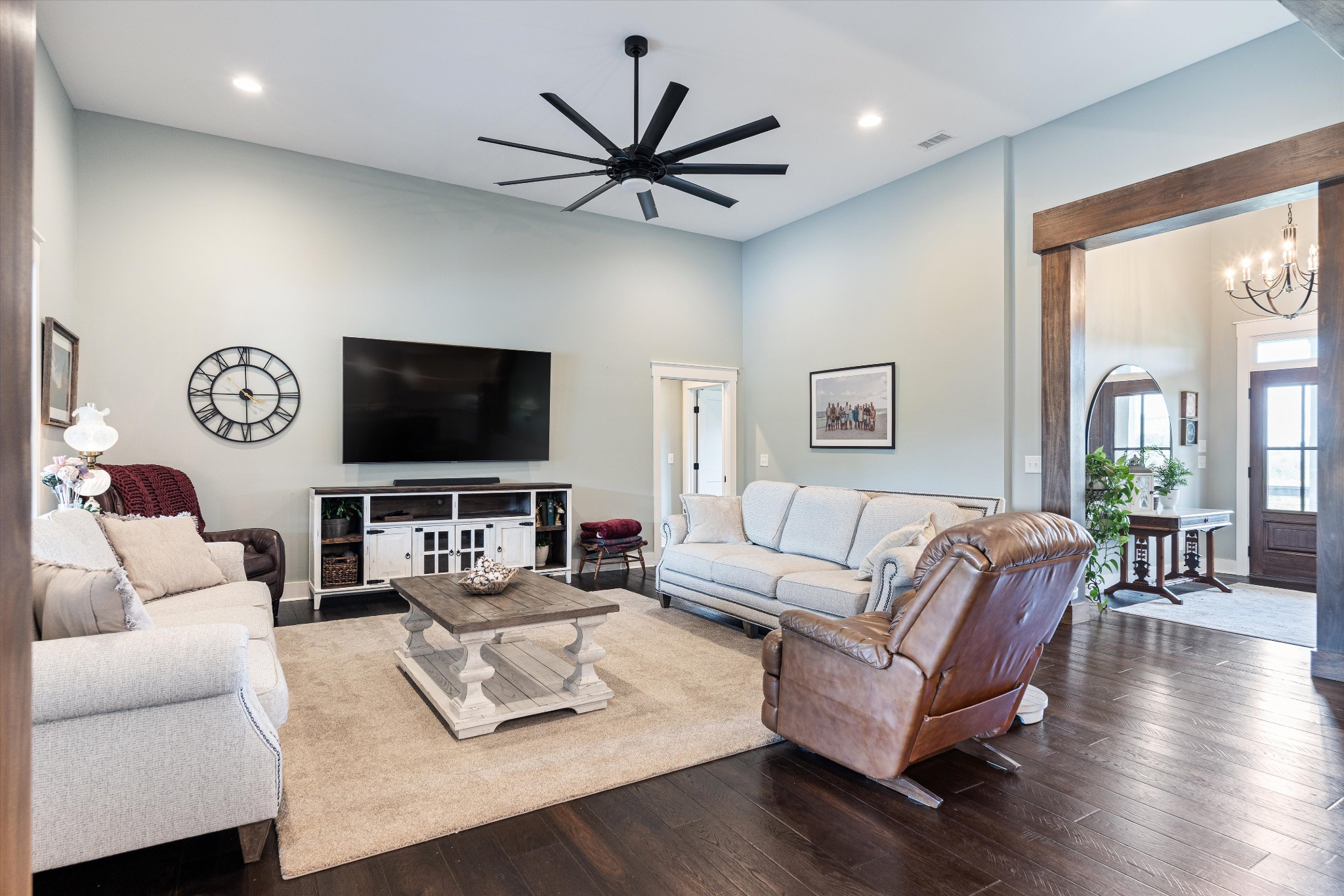 420 Fite Road Watertown, TN 37184 - Photo 27 of 76 a living room with furniture and a flat screen tv with wooden floor