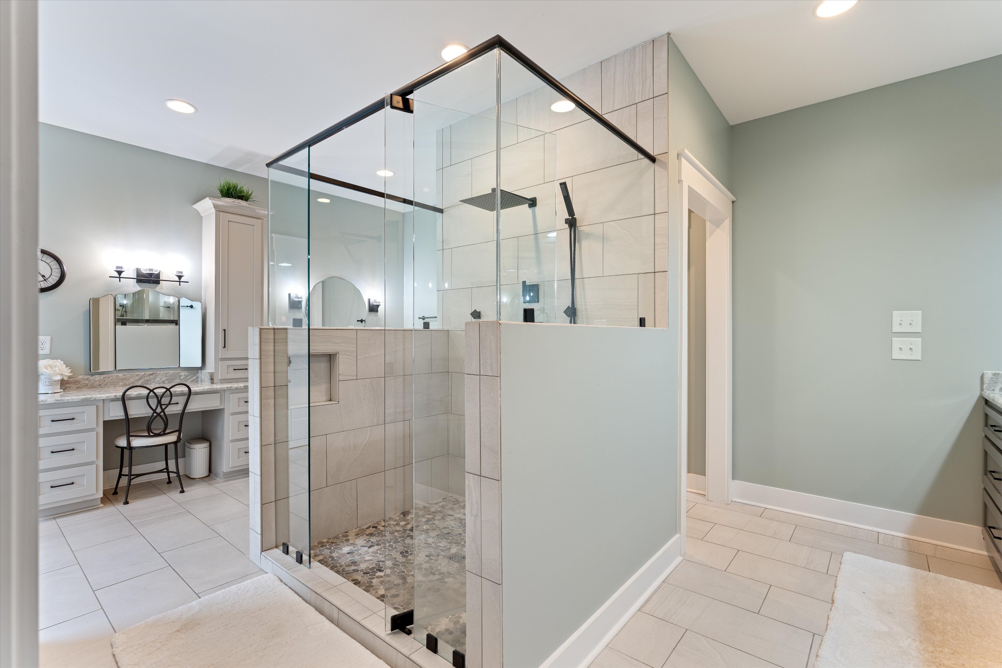 420 Fite Road Watertown, TN 37184 - Photo 50 of 76 a bathroom with a glass shower door and a mirror