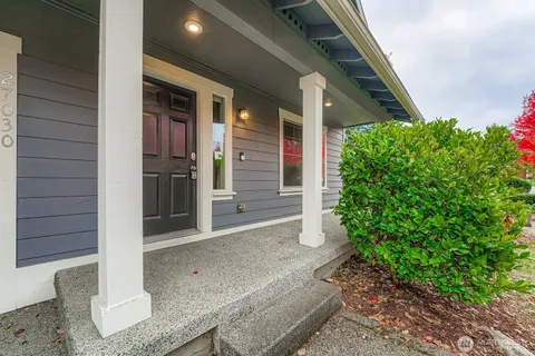 a house with trees in front of it