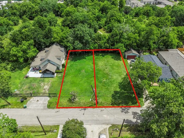 an aerial view of garden