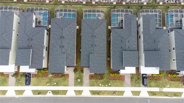 an aerial view of a city