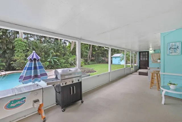 a view of a house with a garden