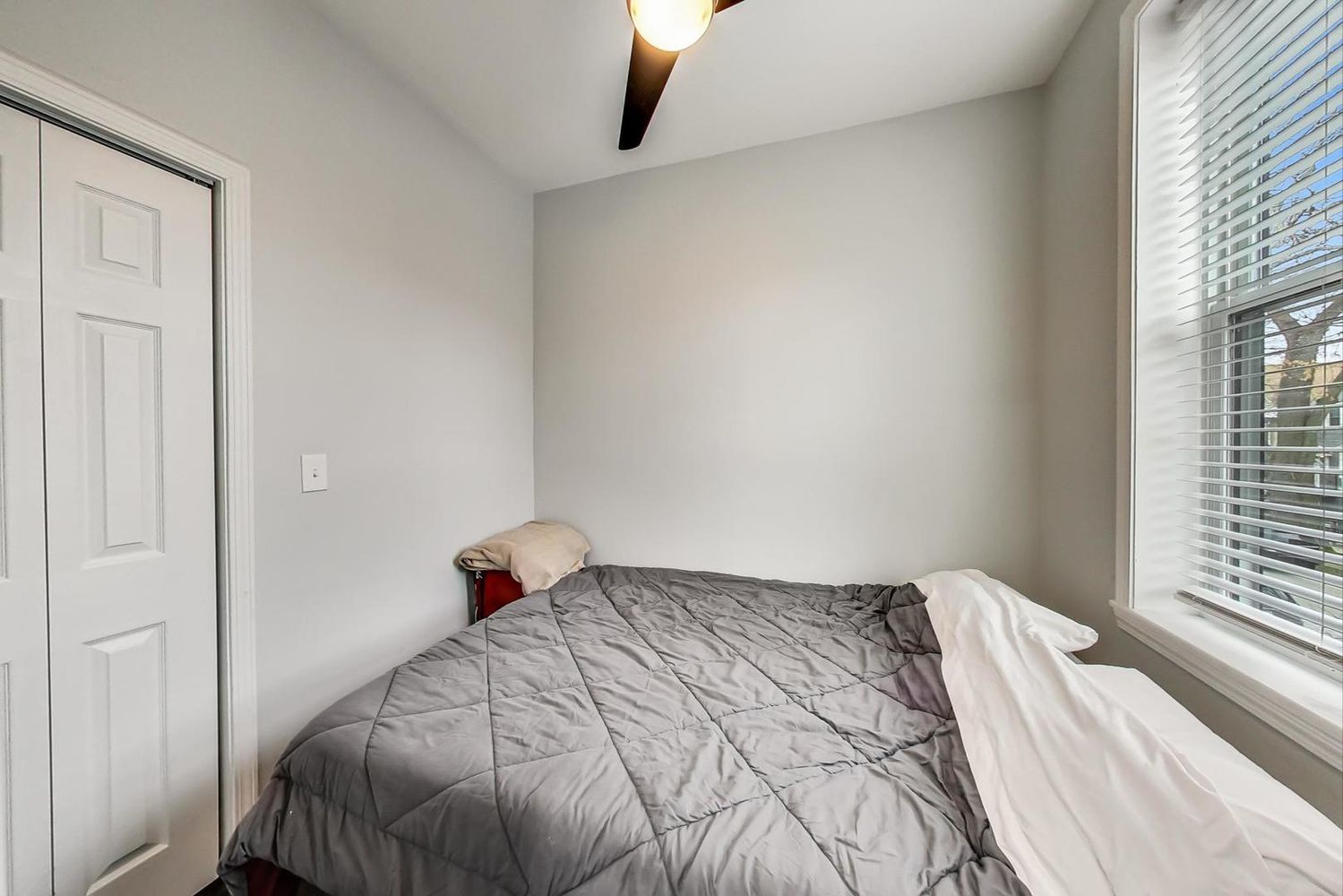 2025 West Melrose Street, Unit 2F Chicago, IL 60618 - Photo 14 of 18 a bedroom with a bed and a window