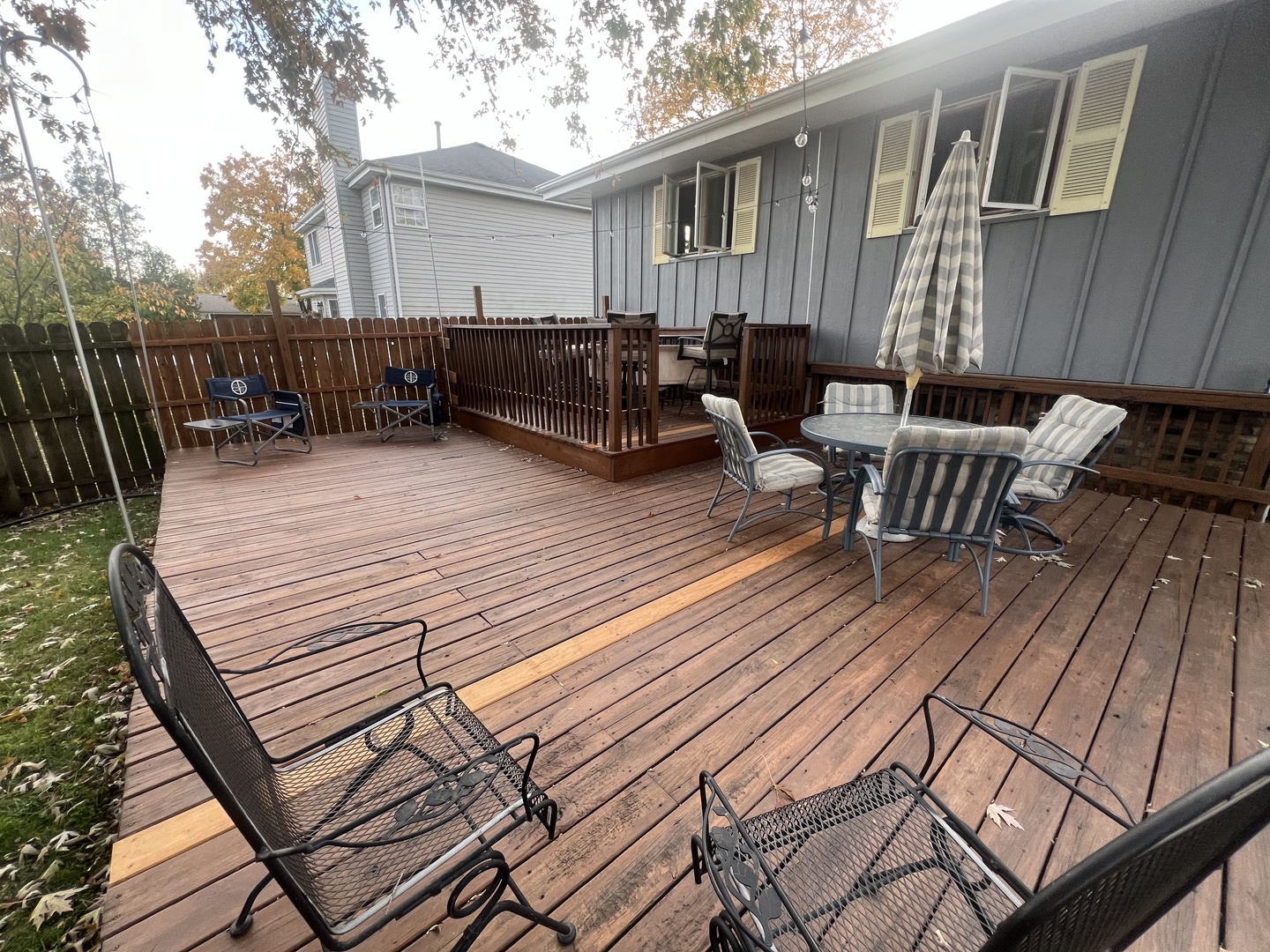 1380 South Regan Road New Lenox, IL 60451 - Photo 33 of 39 a view of a wooden deck with furniture
