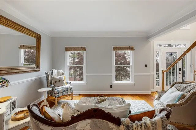 a room with furniture and window