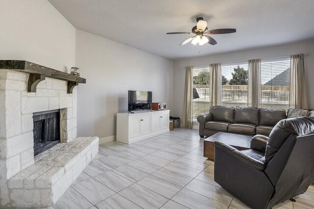 807 Imperial Way Mansfield, TX 76063 - Photo 14 of 39 a living room with furniture and a fireplace