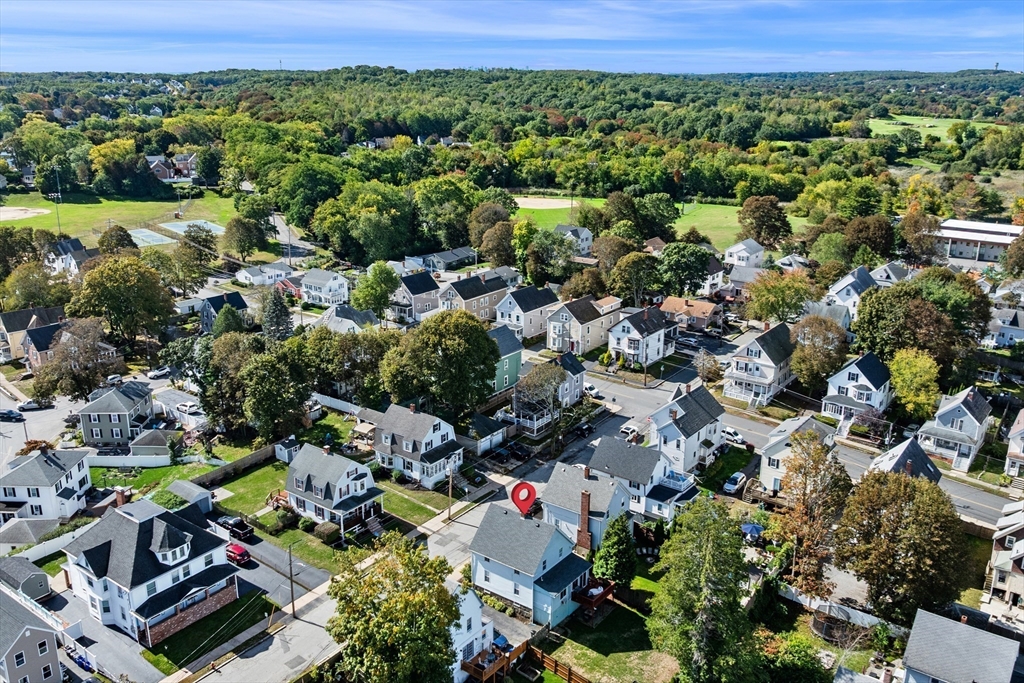 13 State Street Peabody, MA 01960 - Photo 38 of 42 an aerial view of residential houses with outdoor space and trees