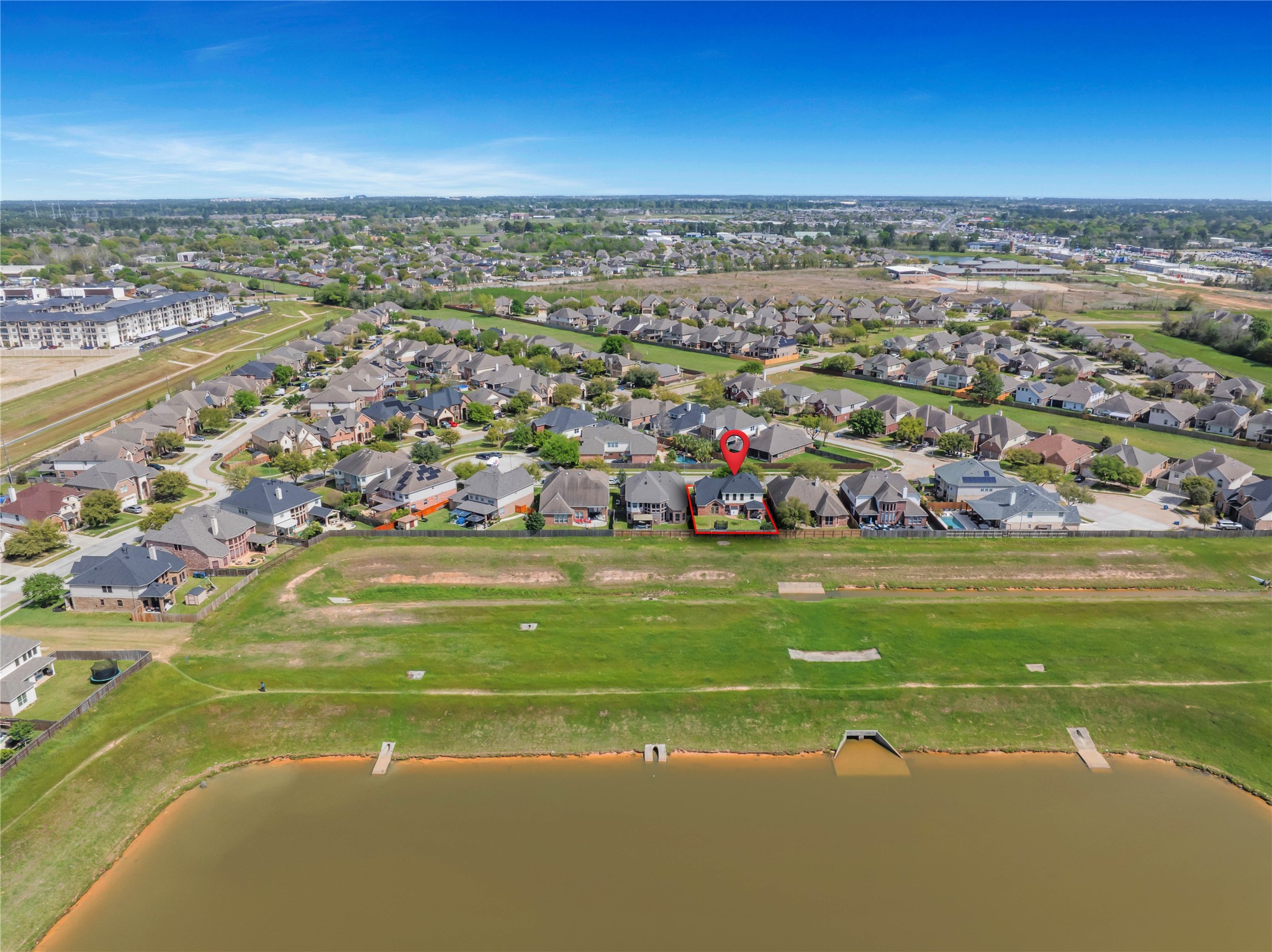 21715 Flecherwood Court Spring, TX 77388 - Photo 39 of 43 an aerial view of a houses with a ocean view