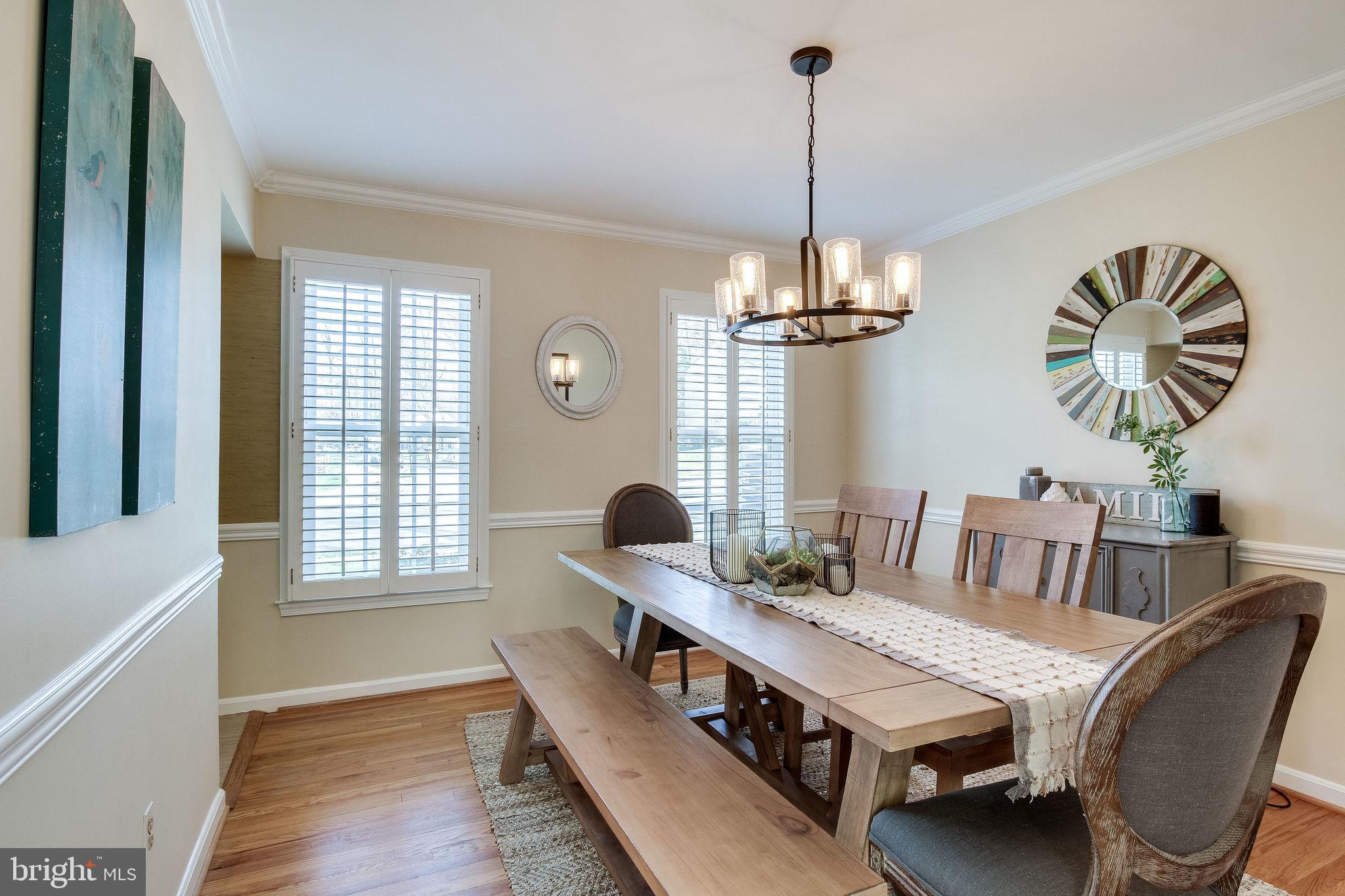 9303 Winbourne Road Burke, VA 22015 - Photo 16 of 80 Dining room with plantation shutters