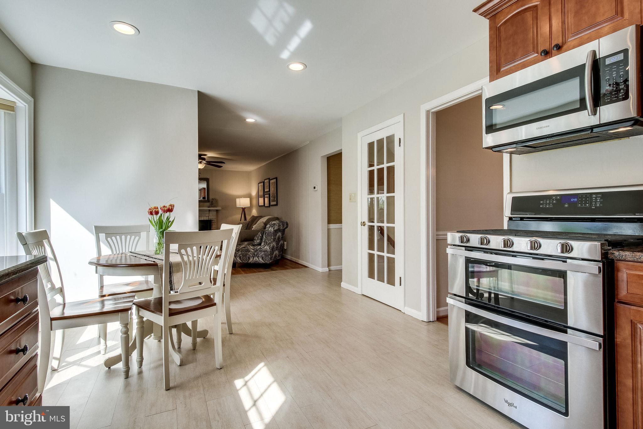 Updated kitchen opens up to family room