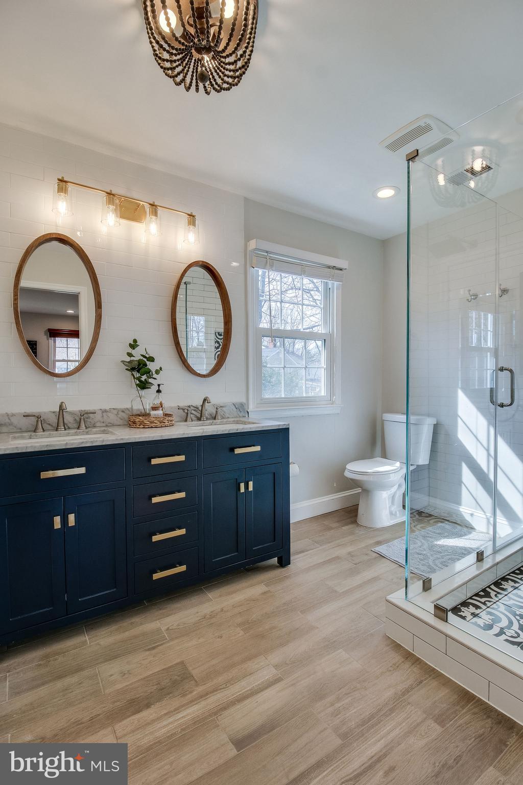 9303 Winbourne Road Burke, VA 22015 - Photo 38 of 80 Master bath with glass enclosed shower