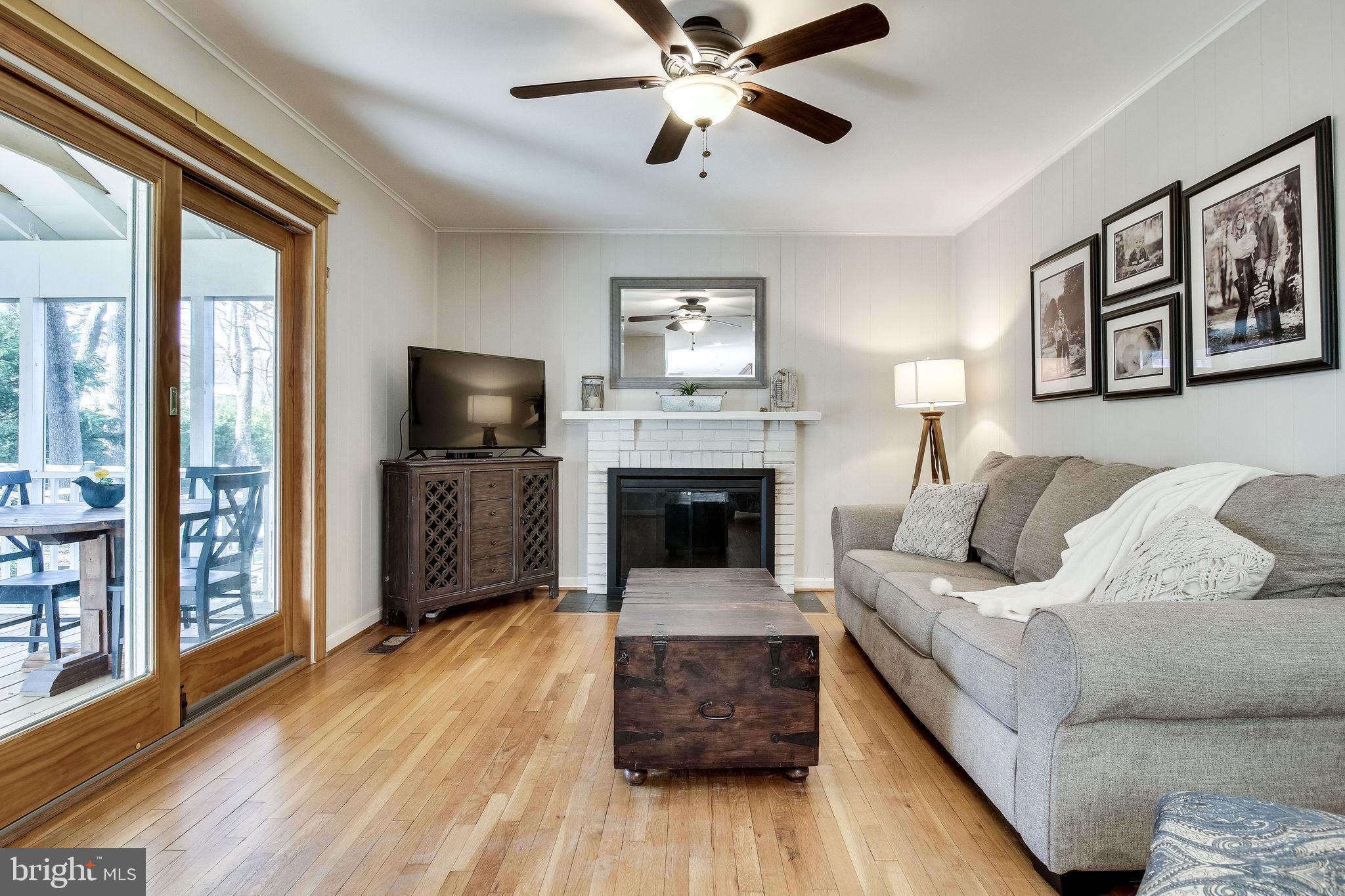 Family room with gas fireplace