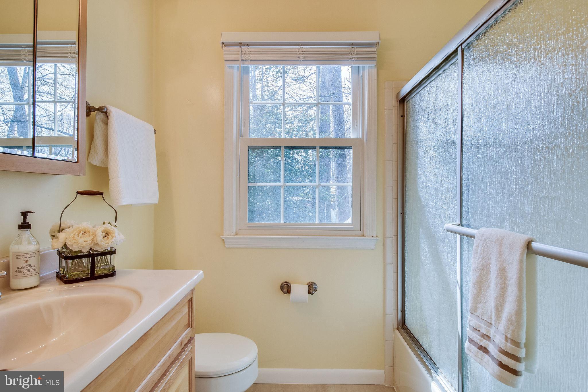 9303 Winbourne Road Burke, VA 22015 - Photo 49 of 80 Upper hall bath with tub shower and glass doors