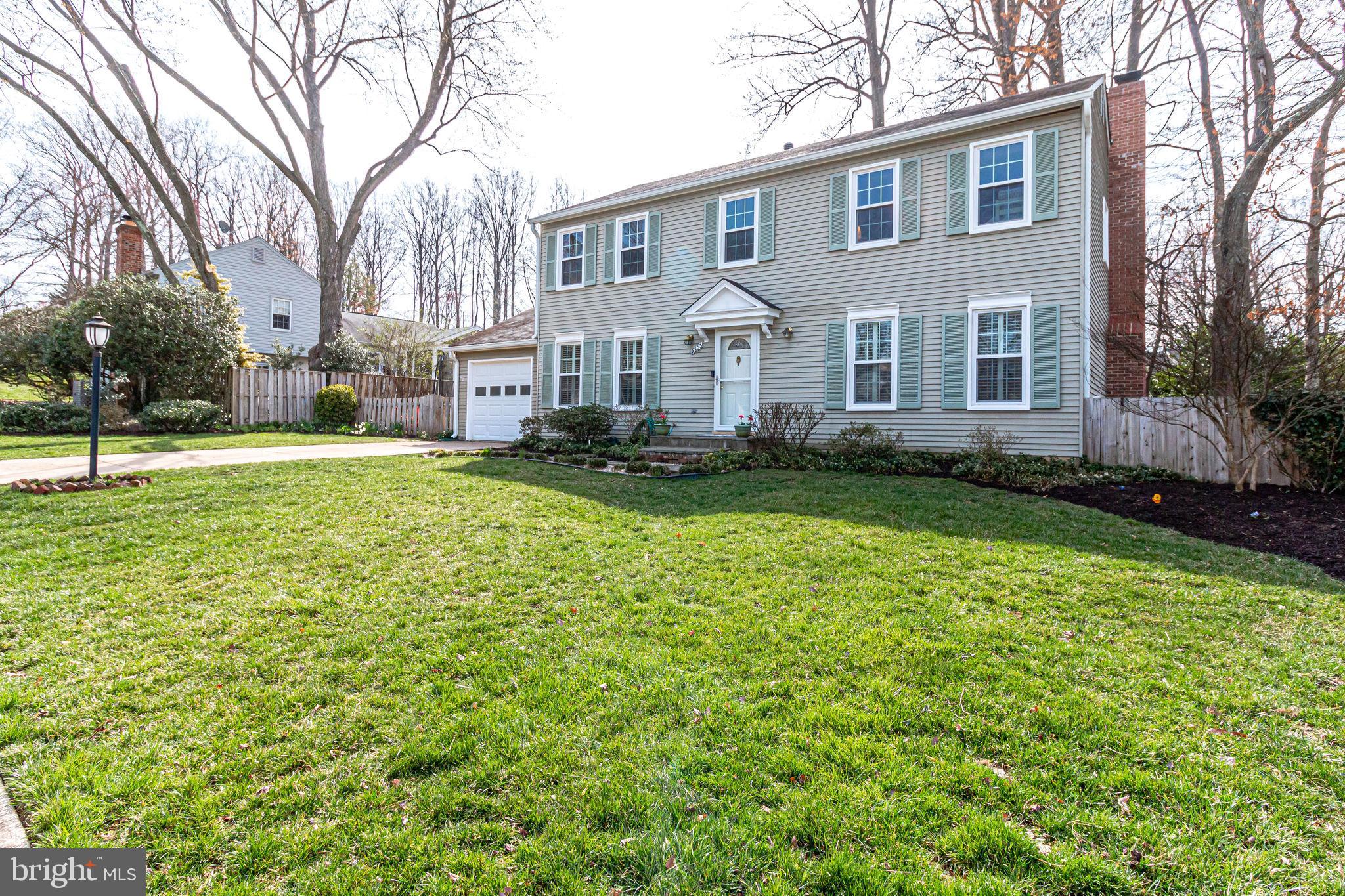 Large front, side, and rear yard