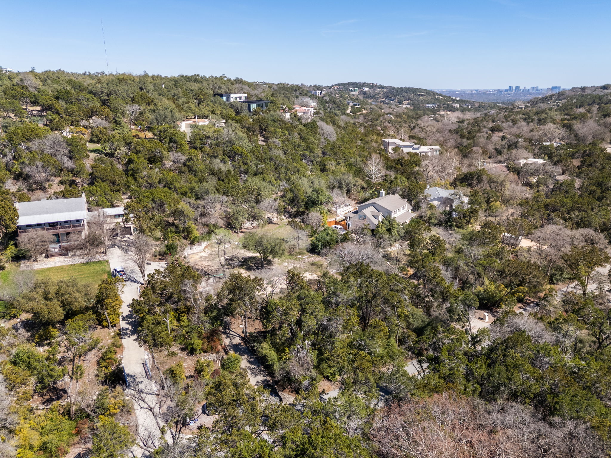 902 Yaupon Valley Road West Lake Hills, TX 78746 - Photo 13 of 25 an aerial view of residential houses with city view