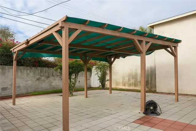 a view of a storage area with an outdoor space