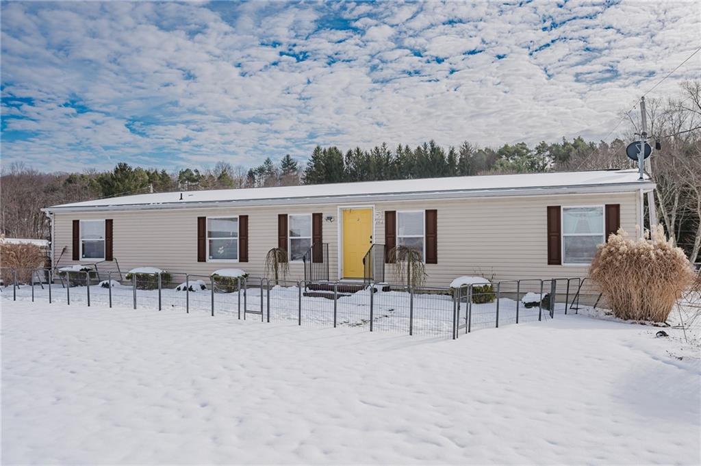 an outdoor view with patio