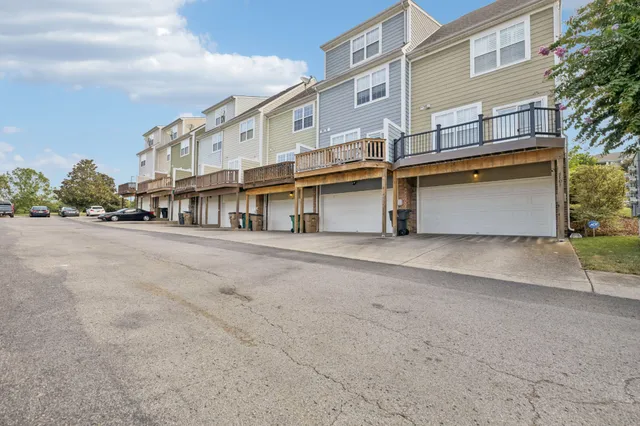front view of building with a street