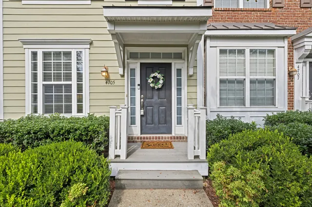 front view of a house with a small porch